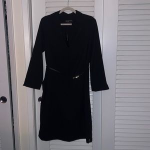 Jones New York Collection Black Collared Dress size 10